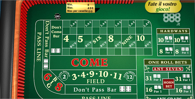 Giocare e Craps Casino online