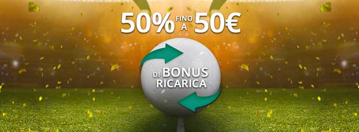 1bet bonus ricarica 50 euro
