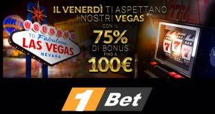 Bonus venerdì: 100 euro sul casinò di 1Bet