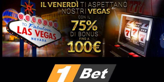 Bonus venerdì: 100 euro sul casinò di 1Bet