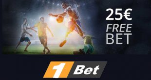 1Bet ti regala una free bet da 25 euro