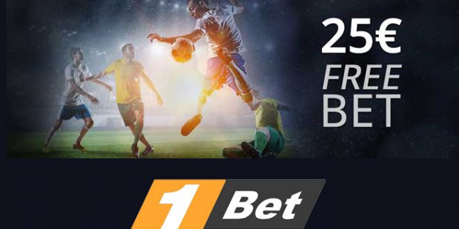 1Bet ti regala una free bet da 25 euro