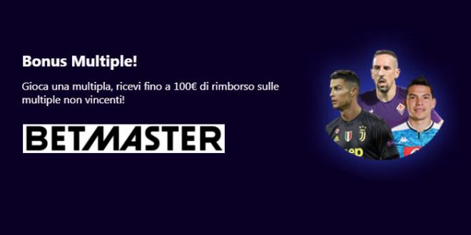 Rimborso multiple fino al 100% da Betmaster