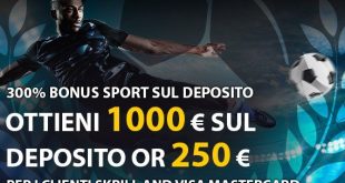 1000€ bonus Bet2U se depositi con Skrill o VISA