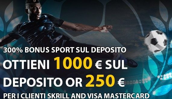 1000€ bonus Bet2U se depositi con Skrill o VISA