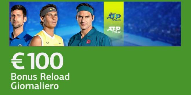 Bonus ricarica ATP finals 100 euro da LsBet