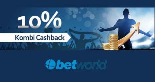 Kombi Cashback di Betworld fino al 10%