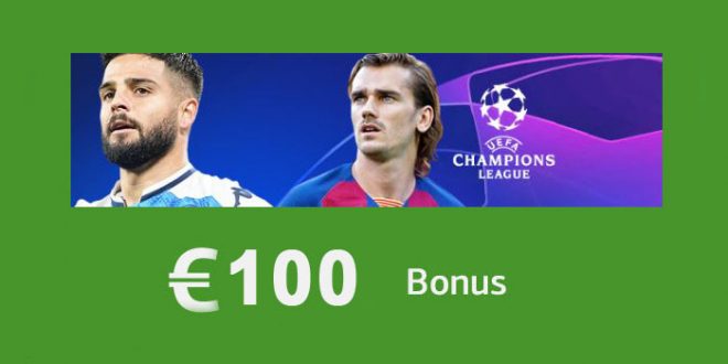 Bonus ottavi Champions: 100€ da LsBet