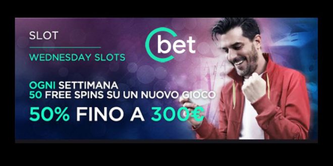 Cbet casino presenta il bonus slot del mercoledì da 300 euro
