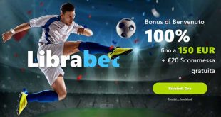 librabet nuovo bonus sport 150 + 20 euro