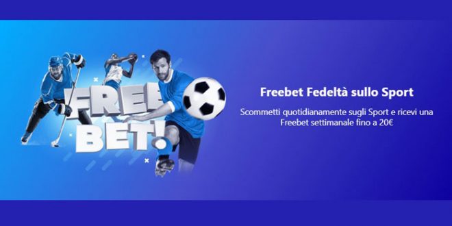 Bonus free bet fedeltà da Betmaster