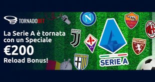 Tornadobet offre un bonus Serie A fino a 200€