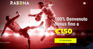 Rabona presenta il nuovo bonus sport da 150 euro