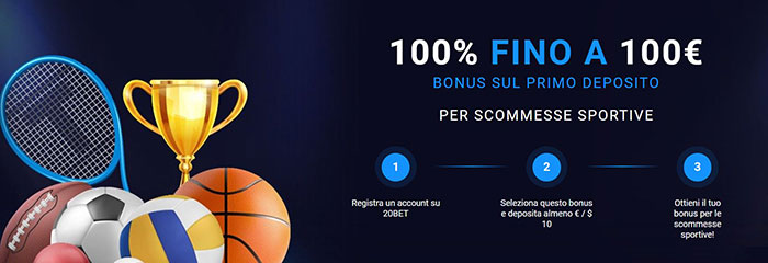 20bet bonus scommesse