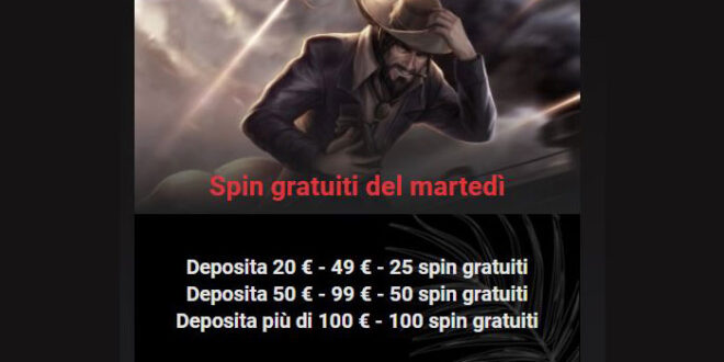 Spin gratuiti del martedì con Cobra casinò