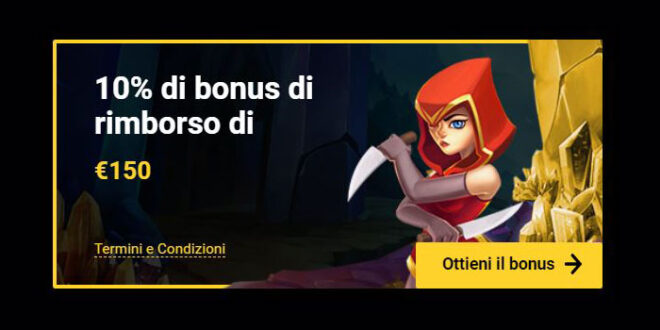 zet casino 10 per cento di rimborso