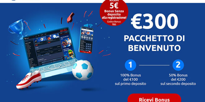 Bonus senza deposito Tornadobet: 5 euro free bet alla registrazione