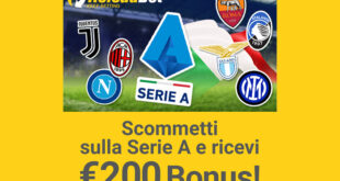 Bonus ricarica fino a 200 € sulla Serie A con Reloadbet
