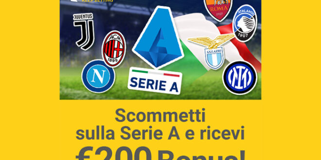 Bonus ricarica fino a 200 € sulla Serie A con Reloadbet
