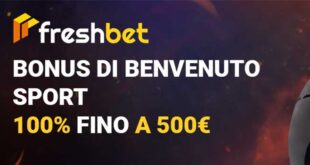Bonus benvenuto sport del 100% fino a 500€ su Freshbet