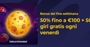 Bonus del fine settimana Cosmic Slot